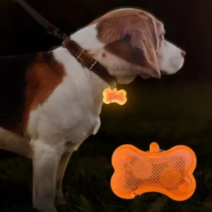 (10pcs) Fashion Dog Cat Pet Puppy Collar Pendant Plastic LED Light Safety Luminous Flash Jewelry Pet Pendants Products Accessories