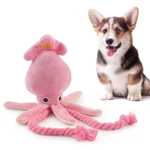 (2pcs) Supet Pet Octopus Plush Rope Toy Is Bite-resistant, Fun and Interactive, Suitable for Indoor and Outdoor Use